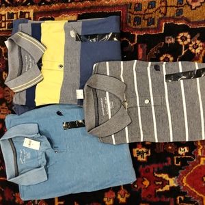 Lot of 3 Banana Republic Men's Golf Shirts XL
